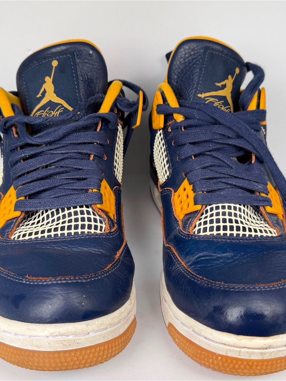 Air Jordan 4 Retro “Dunk From Above” Midnight Navy Gold Size 9 Men’s - Picture 3 of 13